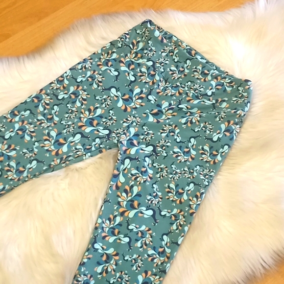 LulaRoe Peacock Printed Leggings-#1546 - Picture 4 of 10